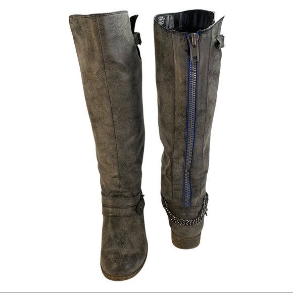 Madden Girl Charcoal Caanyon Boots Knee High - Picture 11 of 14